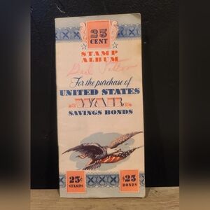 Vintage US .25 Cent Stamp Album 1942 Savings Bonds [ Read Details ]